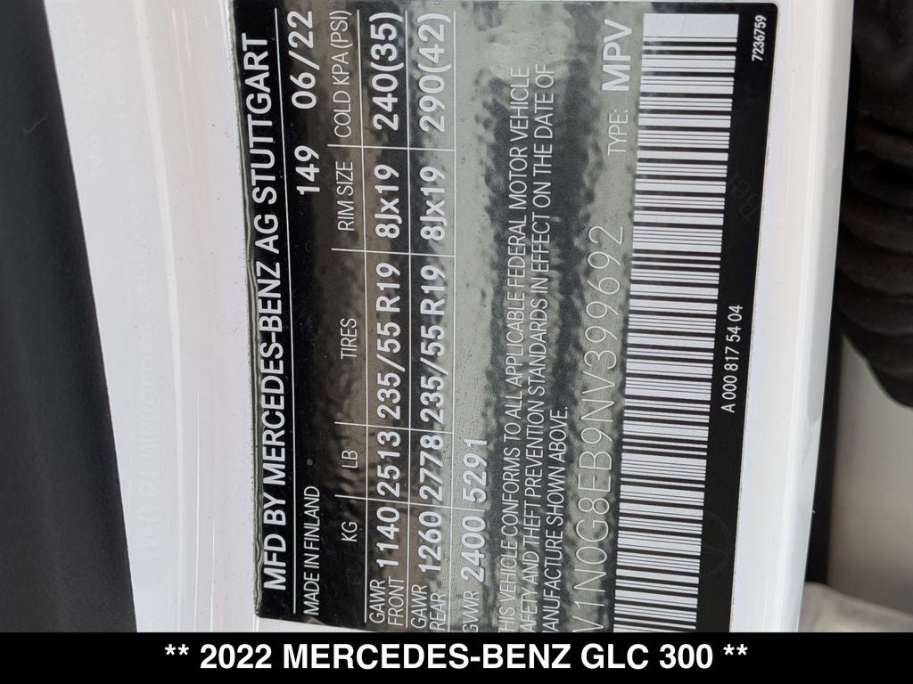 2022 Mercedes-Benz GLC GLC 300 4MATIC®