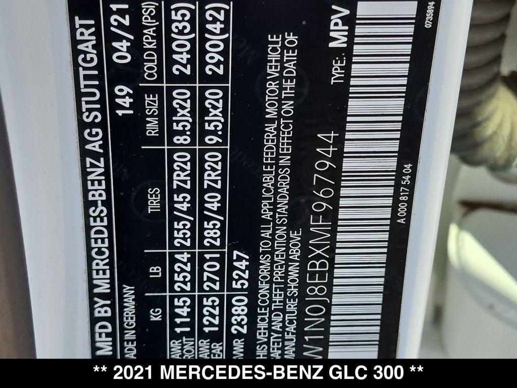 2021 Mercedes-Benz GLC GLC 300 Coupe 4MATIC®