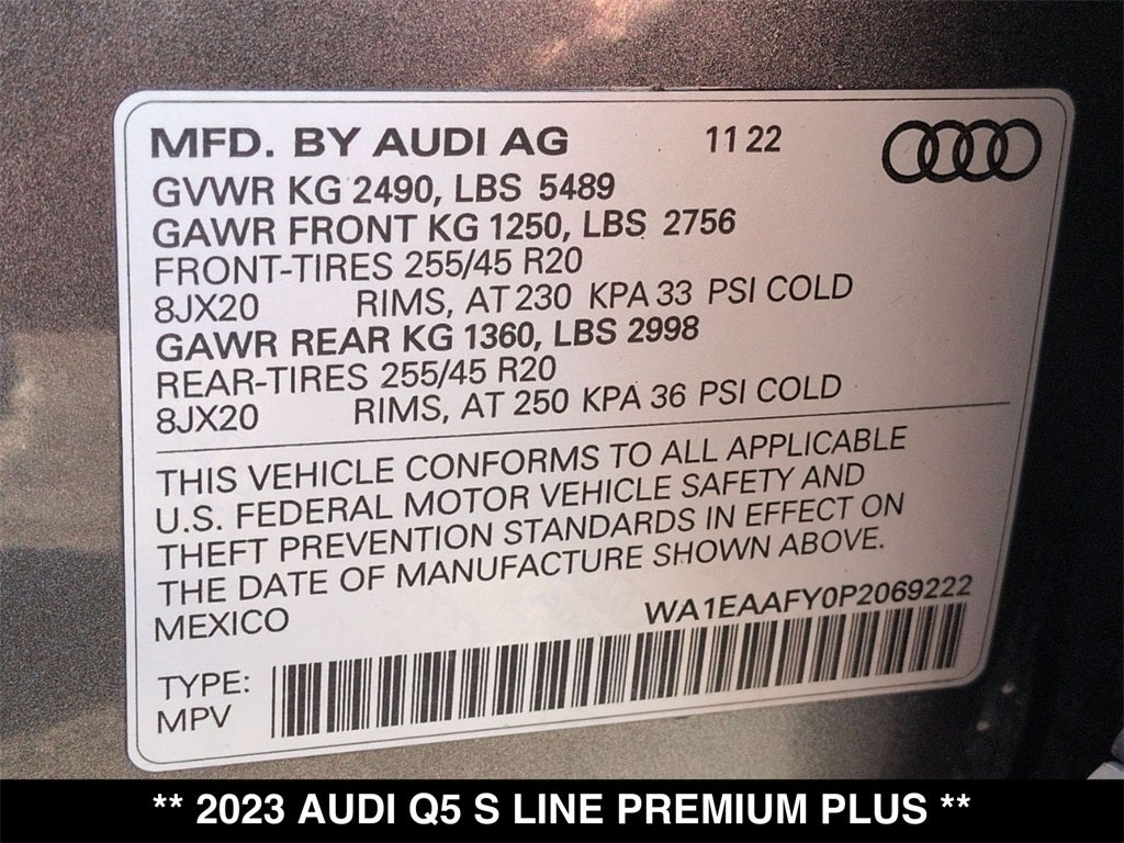 2023 Audi Q5 45 S line Premium quattro