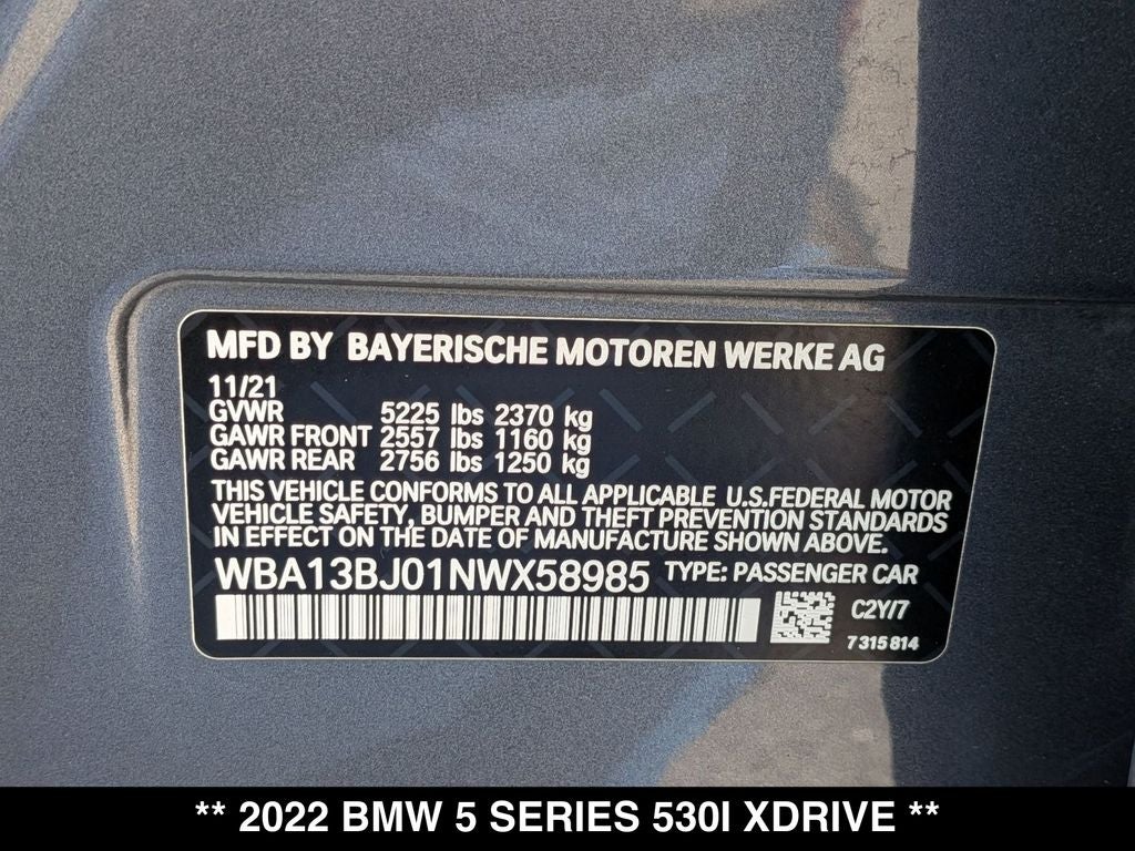 2022 BMW 5 Series 530i xDrive