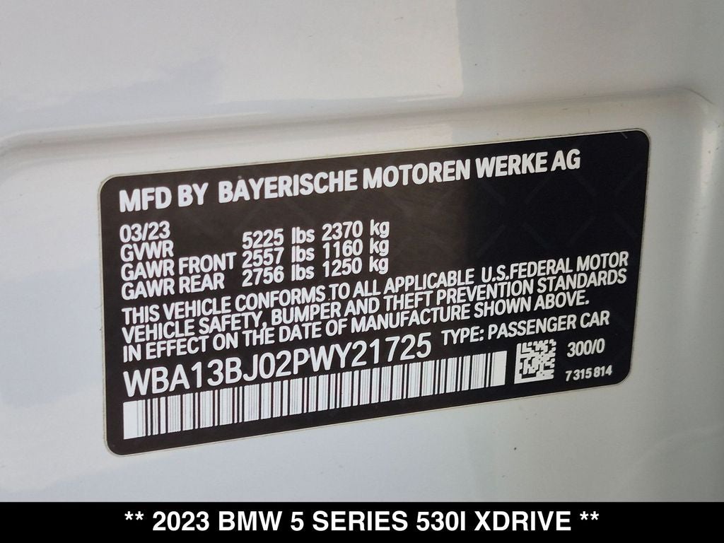 2023 BMW 5 Series 530i xDrive