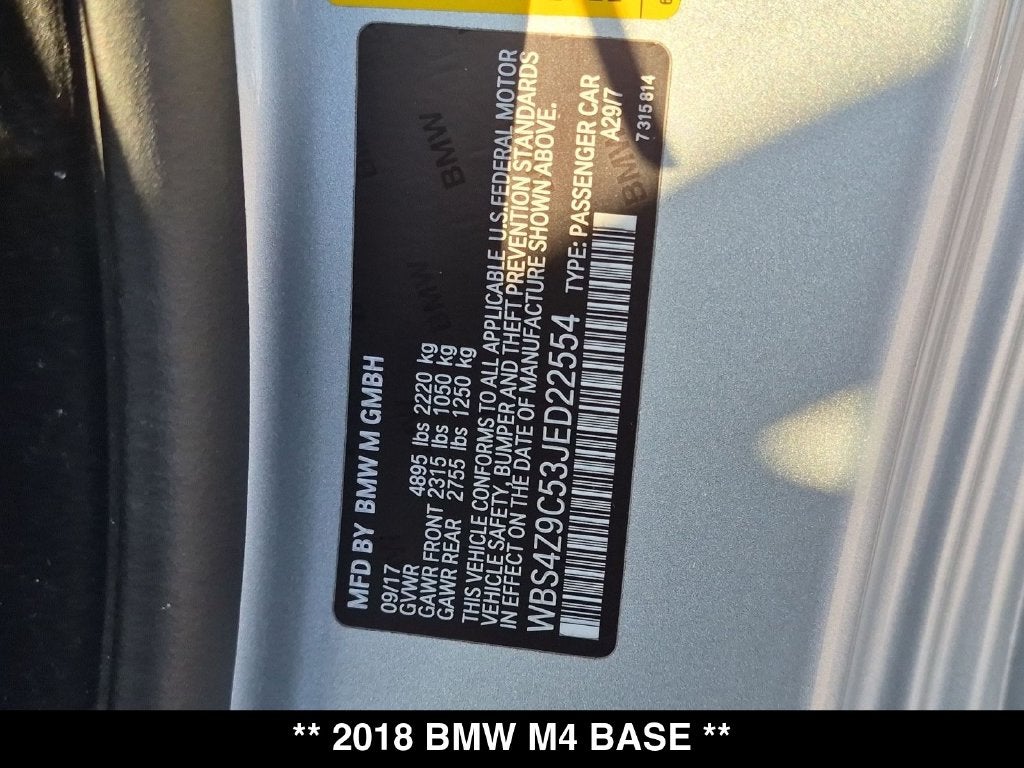2018 BMW M4 Base