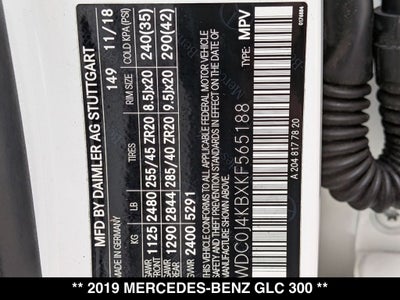2019 Mercedes-Benz GLC GLC 300 Coupe 4MATIC®