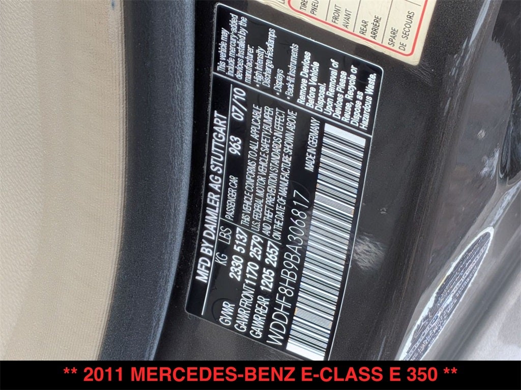 2011 Mercedes-Benz E-Class E 350 4MATIC®