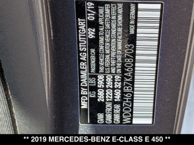 2019 Mercedes-Benz E-Class E 450 4MATIC®