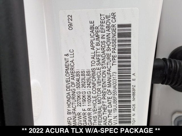 2022 Acura TLX w/A-Spec Package