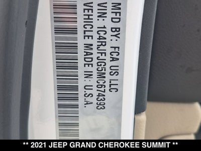 2021 Jeep Grand Cherokee Summit