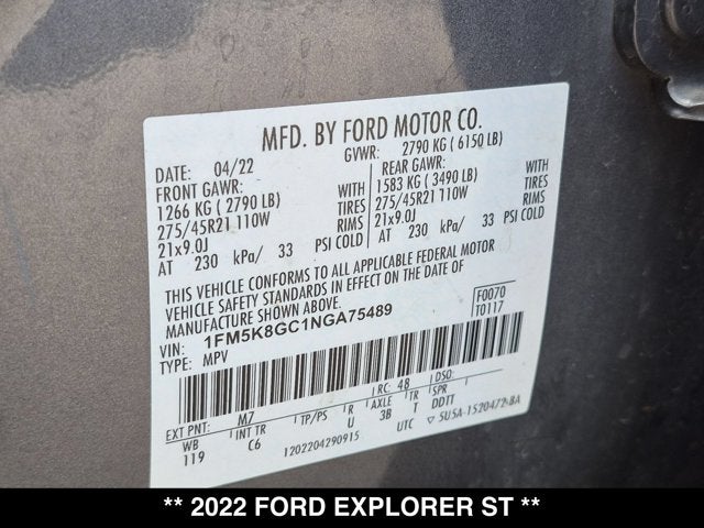 2022 Ford Explorer ST