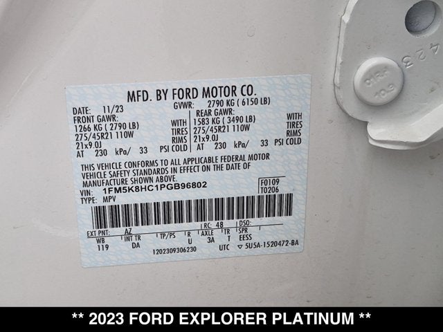2023 Ford Explorer Platinum