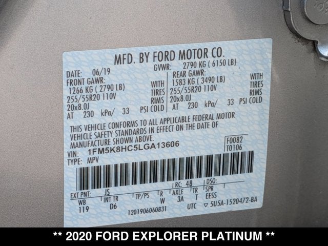 2020 Ford Explorer Platinum