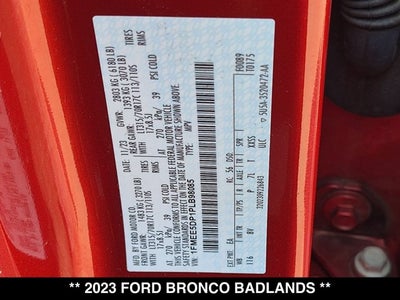 2023 Ford Bronco Badlands
