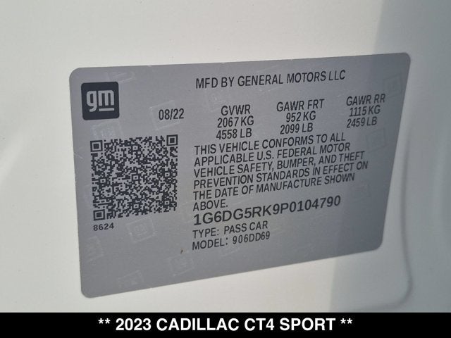 2023 Cadillac CT4 Sport