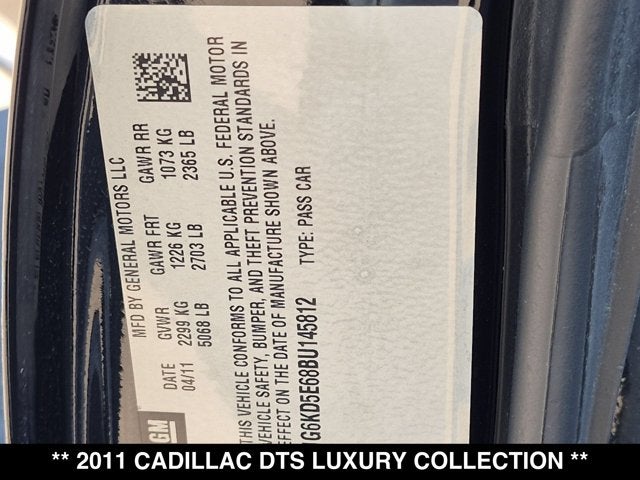 2011 Cadillac DTS Luxury Collection