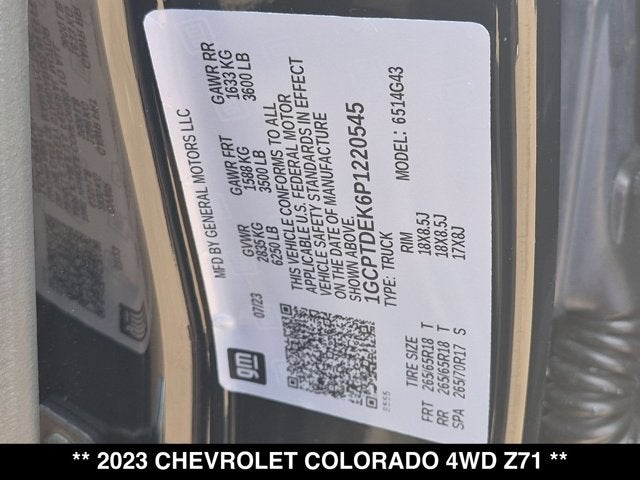 2023 Chevrolet Colorado 4WD Z71