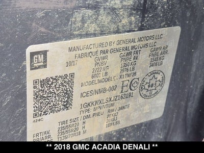 2018 GMC Acadia Denali