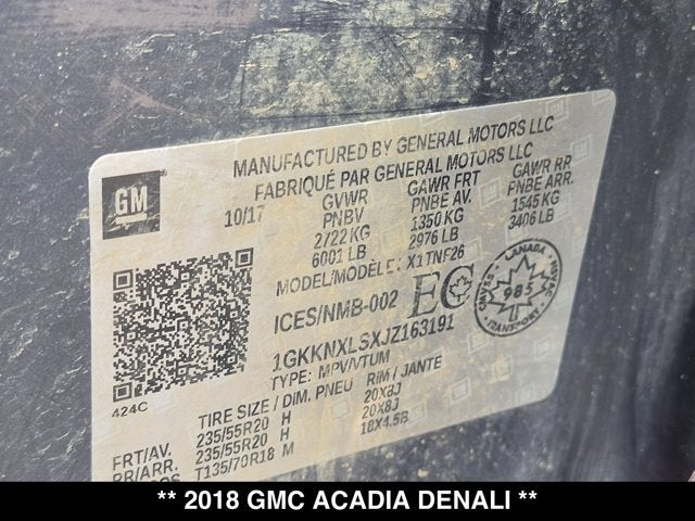 2018 GMC Acadia Denali