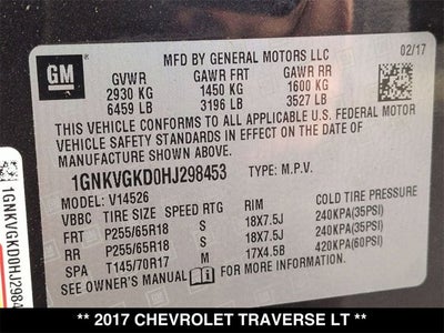 2017 Chevrolet Traverse LT