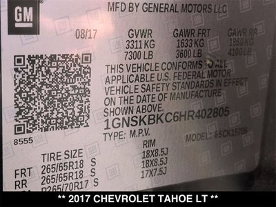 2017 Chevrolet Tahoe LT