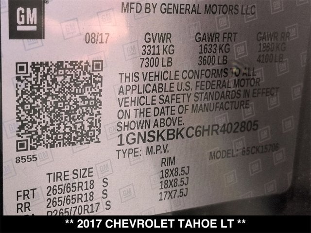 2017 Chevrolet Tahoe LT