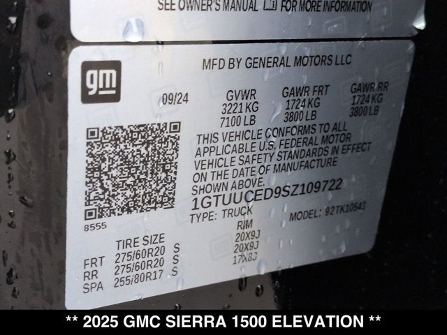 2025 GMC Sierra 1500 Elevation