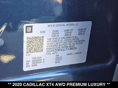 2020 Cadillac XT4 AWD Premium Luxury