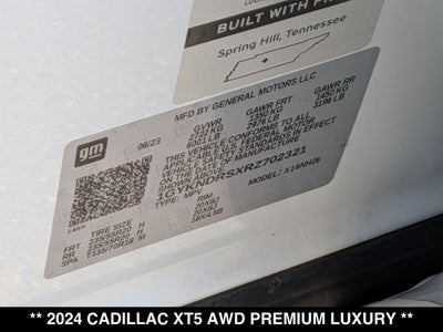 2024 Cadillac XT5 AWD Premium Luxury