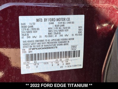 2022 Ford Edge Titanium