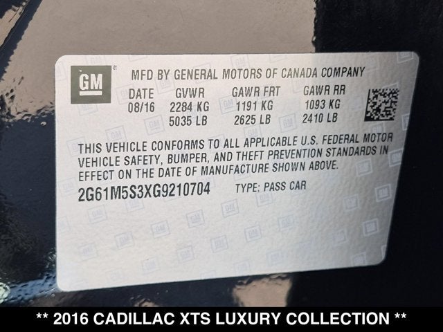 2016 Cadillac XTS Luxury Collection