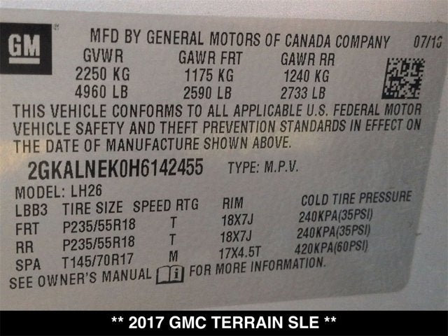 2017 GMC Terrain SLE