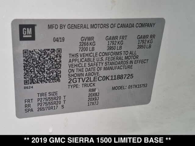 2019 GMC Double Cab Standard Box 4-Wheel Drive Base