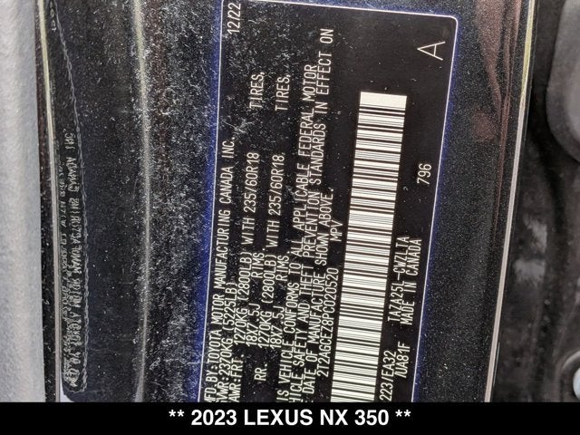 2023 Lexus NX 350 NX 350
