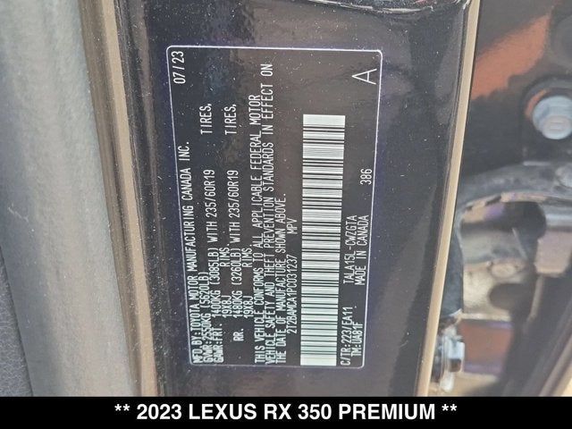 2023 Lexus RX 350 RX 350 Premium