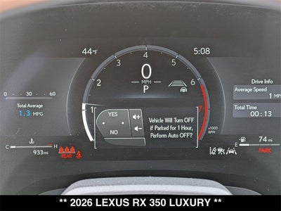 2026 Lexus RX 350 RX 350 Luxury