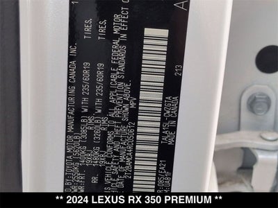 2024 Lexus RX 350 RX 350 Premium