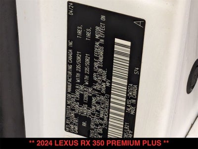 2024 Lexus RX 350 350 Premium Plus