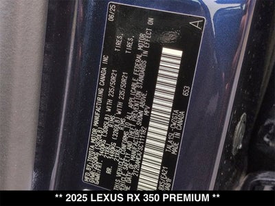 2025 Lexus RX 350 RX 350 Premium
