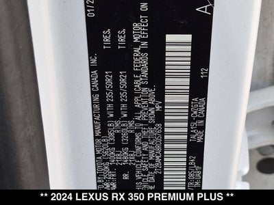 2024 Lexus RX 350 350 Premium Plus