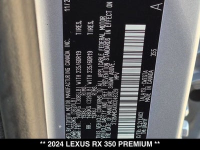 2024 Lexus RX 350 RX 350 Premium