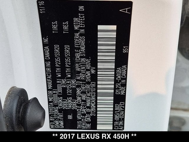 2017 Lexus RX 450h RX 450h