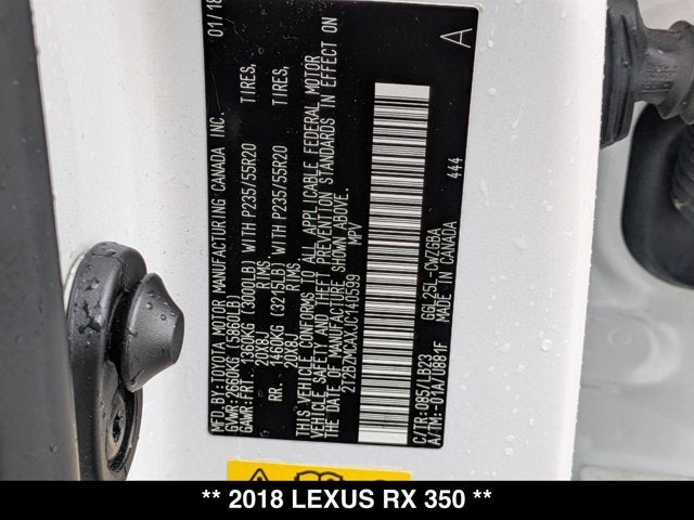 2018 Lexus RX 350 RX 350