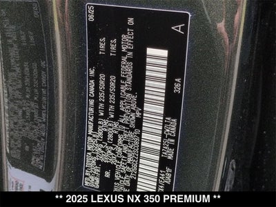 2025 Lexus NX 350 NX 350 Premium