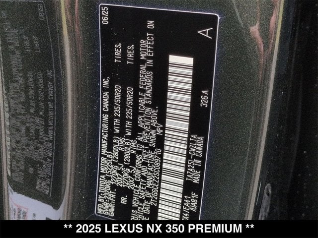 2025 Lexus NX 350 NX 350 Premium