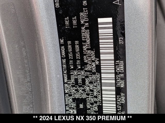 2024 Lexus NX 350 NX 350 Premium