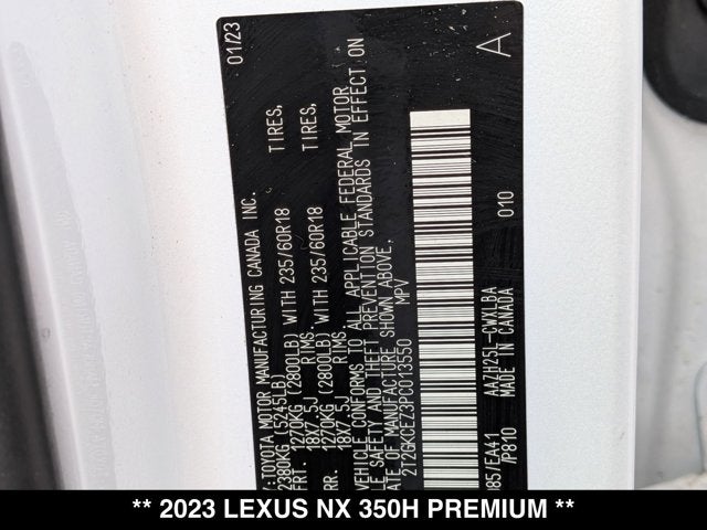 2023 Lexus NX 350h NX 350h Premium