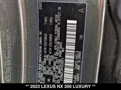 2023 Lexus NX 350 NX 350 Luxury