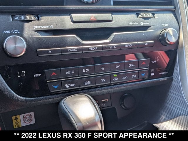 2022 Lexus RX 350 RX 350 F SPORT Appearance