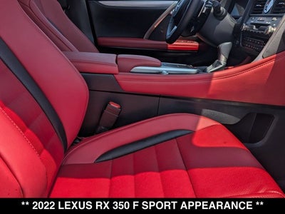 2022 Lexus RX 350 RX 350 F SPORT Appearance