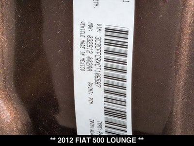 2012 FIAT 500 Lounge