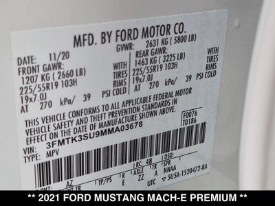 2021 Ford Mustang Mach-E Premium