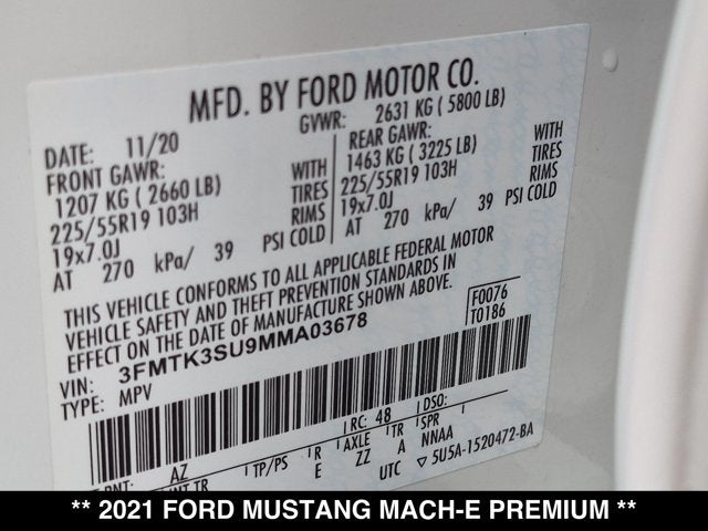 2021 Ford Mustang Mach-E Premium